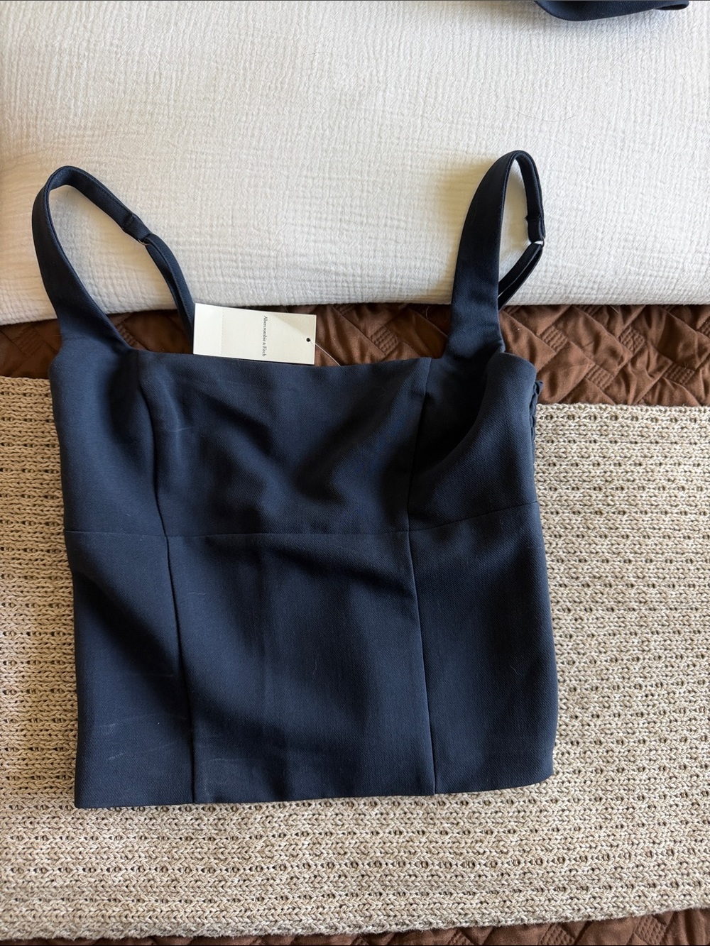 Abercrombie & Fitch Black Cropped Tank Top
